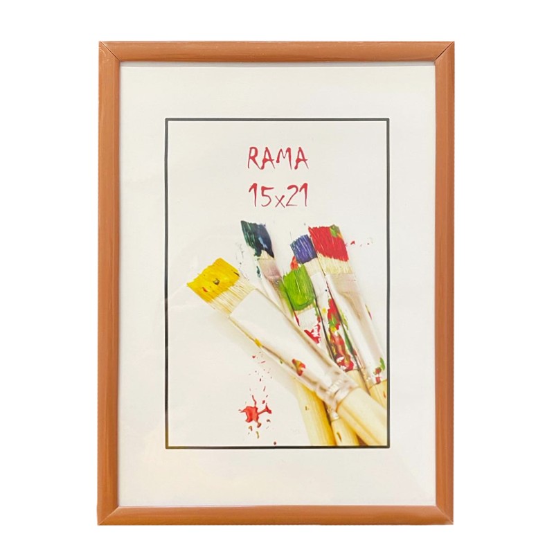 Rama foto Birdie 15x21, cadru maro, picior sustinere, cleme fixare pe perete - imagine 4